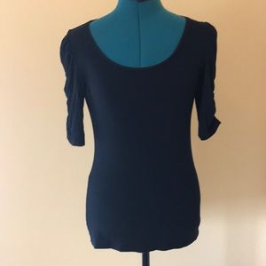 Black scoop neck shirt